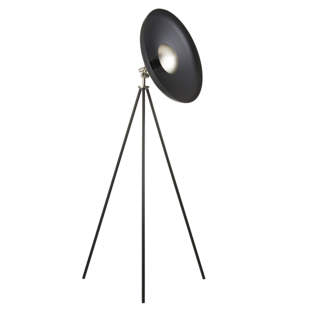 Nelson Lighting NL946562 1 Light Floor Lamp Matt Black & Matt Nickel Plate