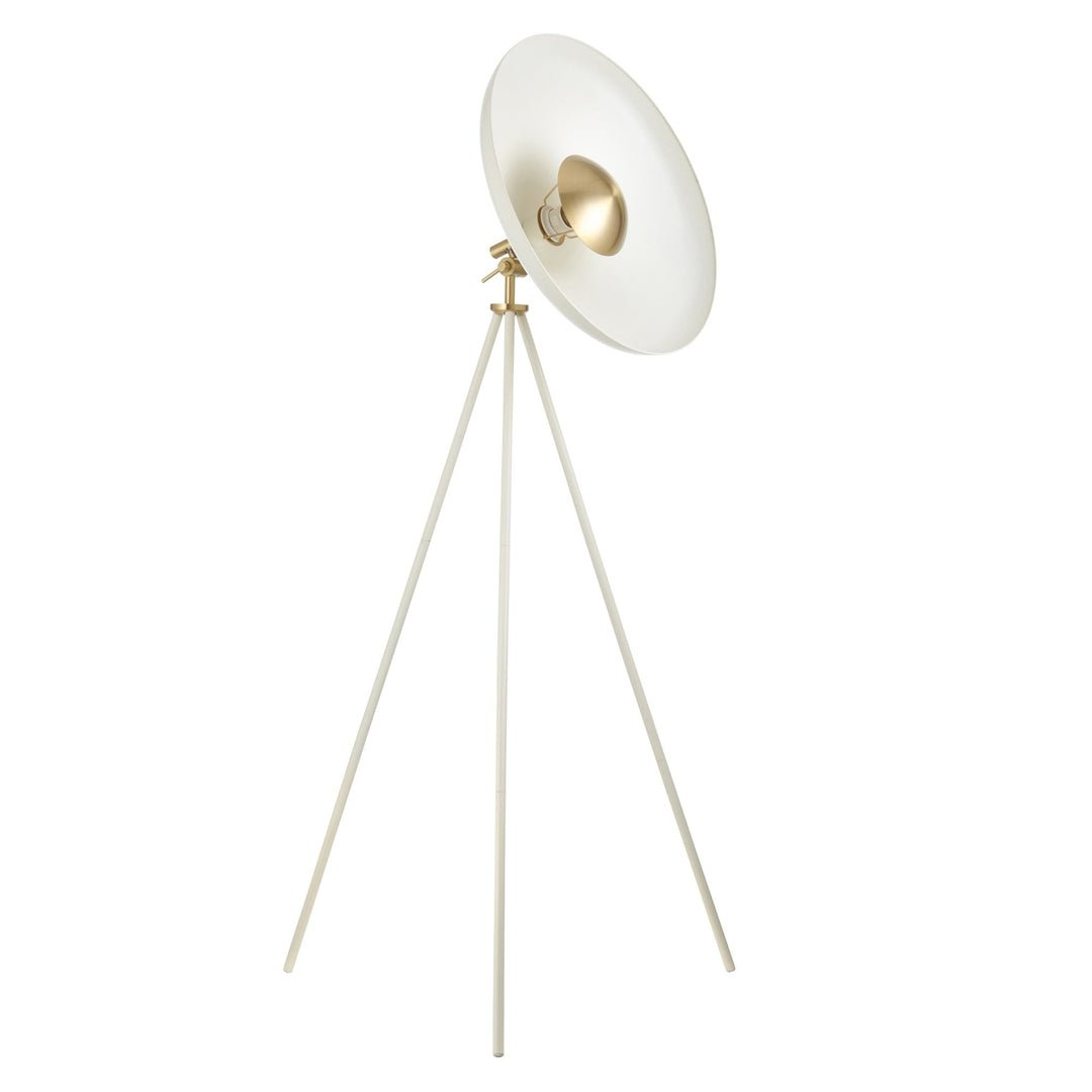 Nelson Lighting NL946563 1 Light Floor Lamp Warm White & Brushed Brass Plate