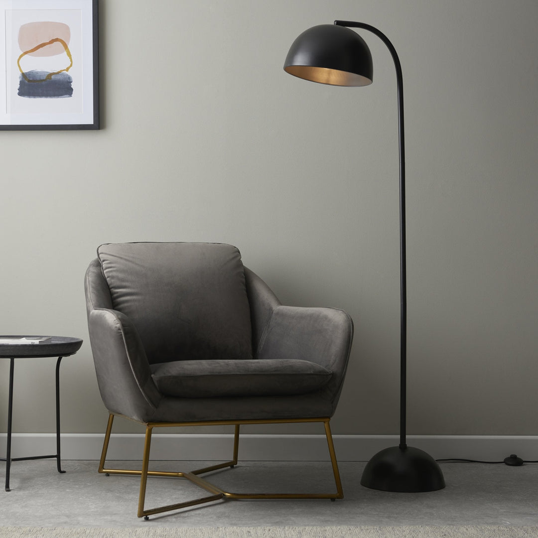 Nelson Lighting NL946599 1 Light Floor Lamp Matt Black Paint