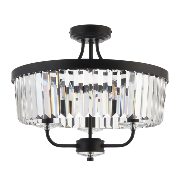 Nelson Lighting NL1400710 | Modern Semi-Flush Light with Matt Black Finish