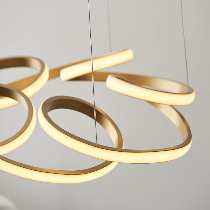 Nelson Lighting NL1401561 | Sculptural LED Pendant in Satin Gold