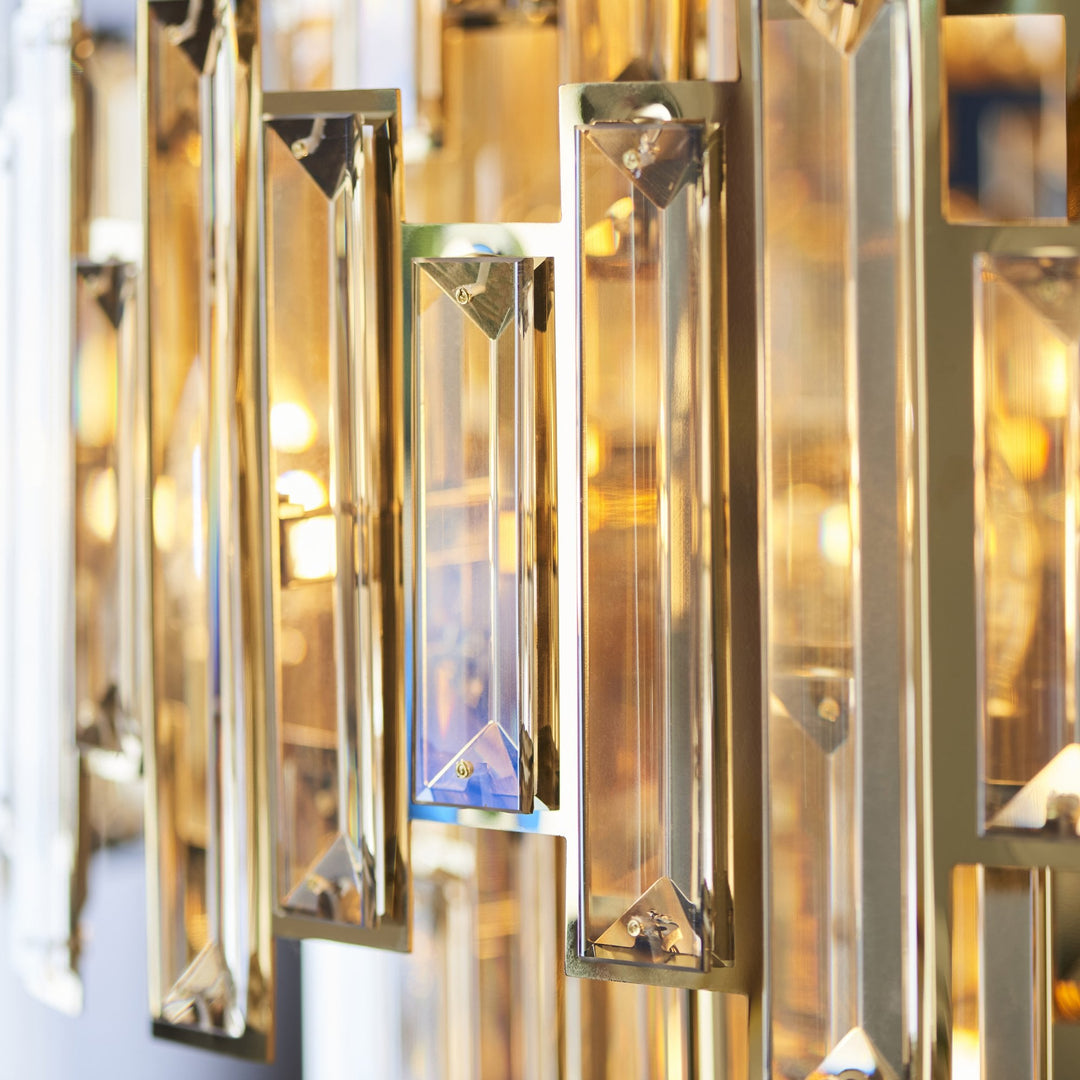 Endon 101663 | 15-Light LED Champagne Crystal Pendant | Gold Finish