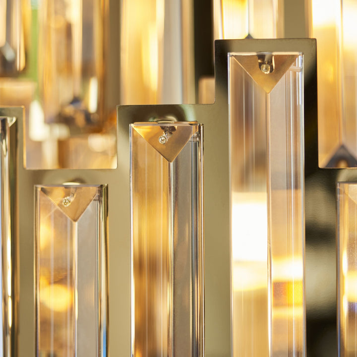 Endon 101663 | 15-Light LED Champagne Crystal Pendant | Gold Finish