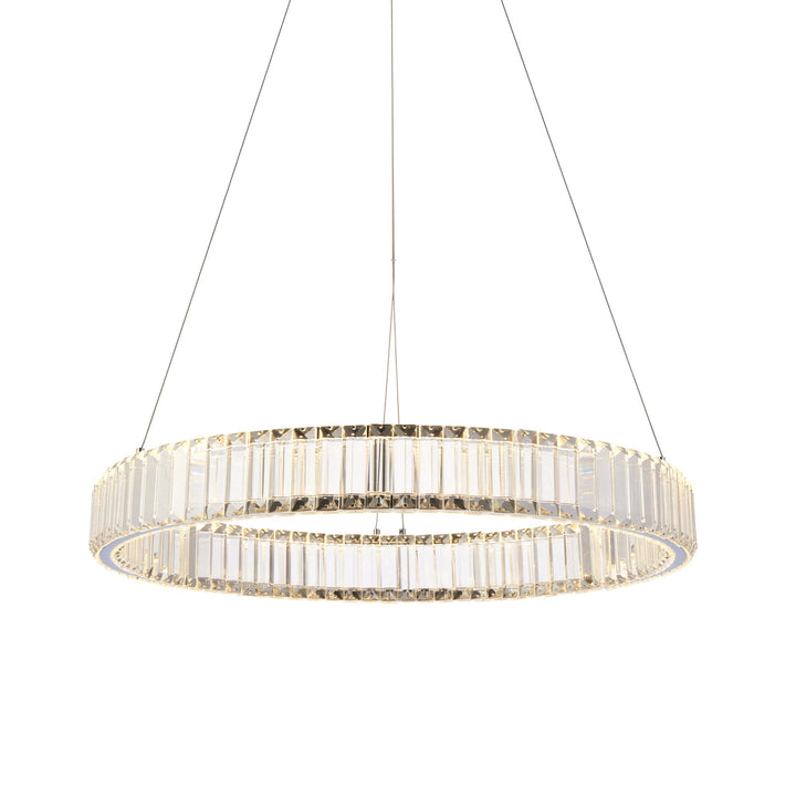 Nelson Lighting NL1402255 | Contemporary LED Pendant with Chrome and Crystals