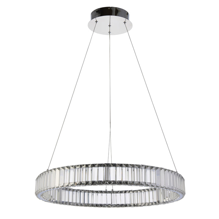 Nelson Lighting NL1402255 | Contemporary LED Pendant with Chrome and Crystals