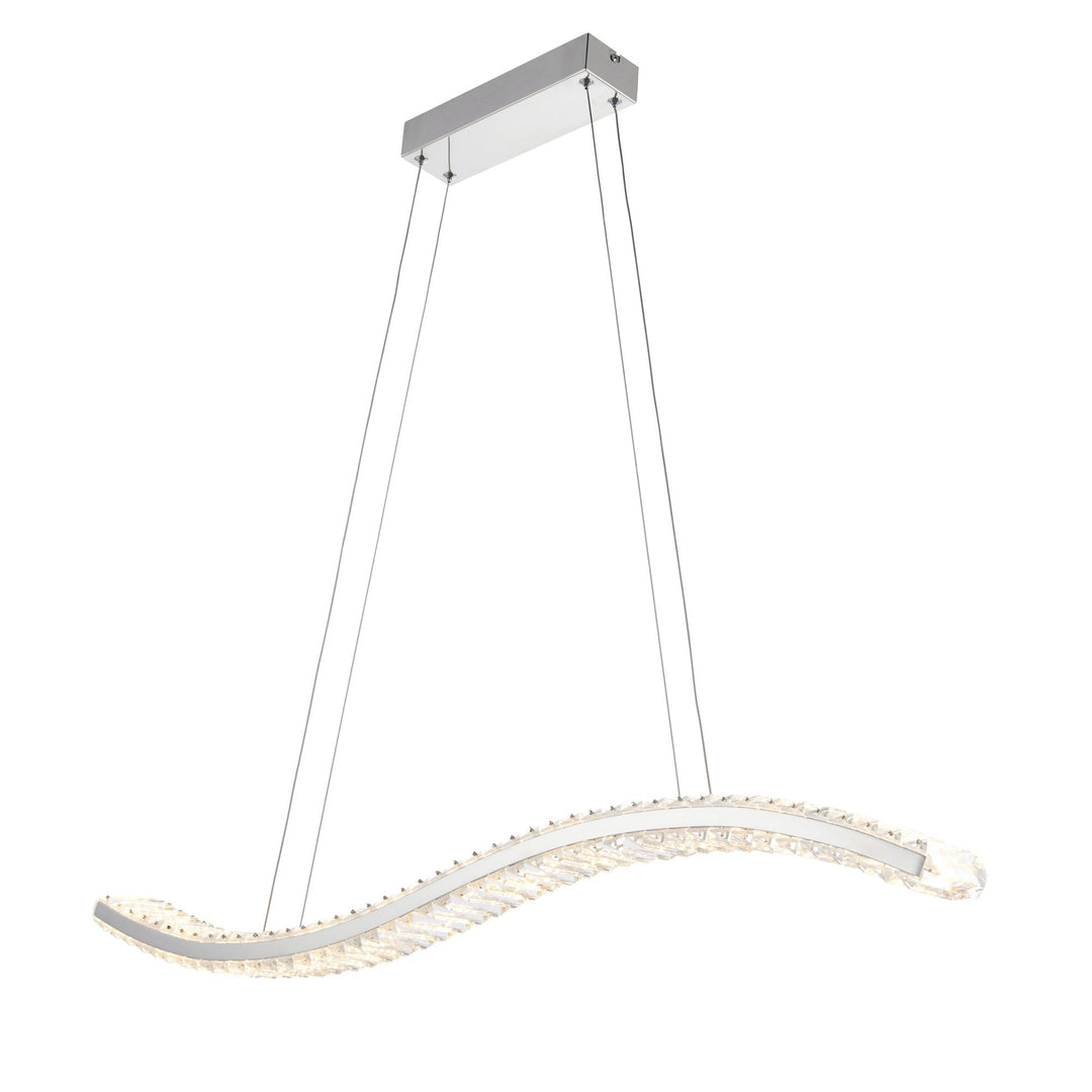 Nelson Lighting NL1402259 1 Light LED Pendant Chrome Plate & Clear Crystal