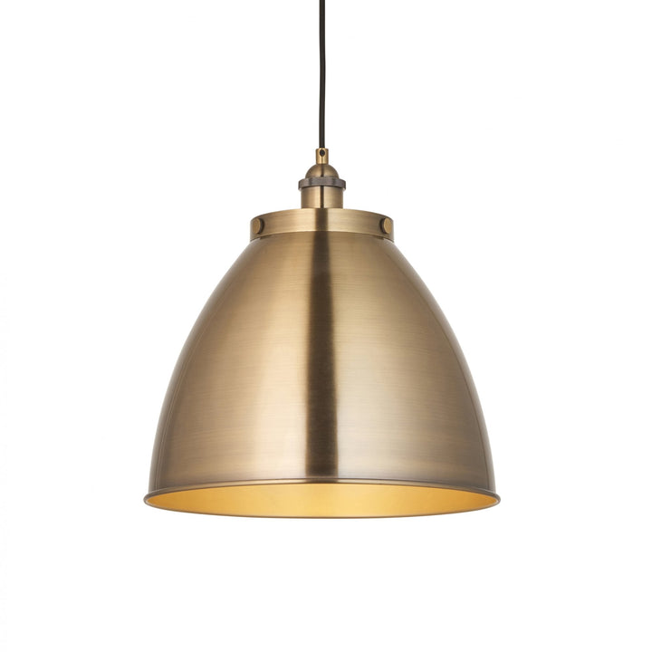 Endon 98744 Franklin 1 Light Pendant Antique Brass Plate