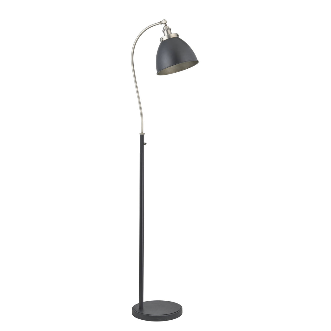 Endon 98753 Franklin 1 Light Floor Lamp Aged Pewter Plate & Matt Black Paint