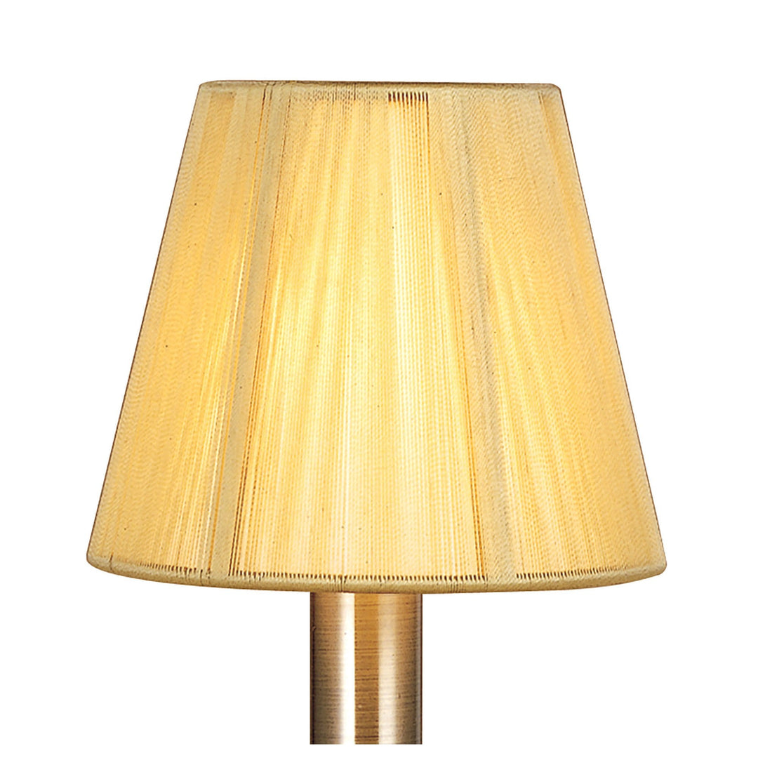 Mantra M0381AB Acanto Table Lamp 1 Light E14 Antique Brass Amber Cream Shade