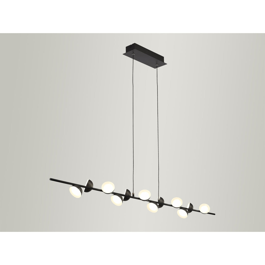 Mantra M6418 Adn 12 Light Linear Pendant 100cm 36W LED Black