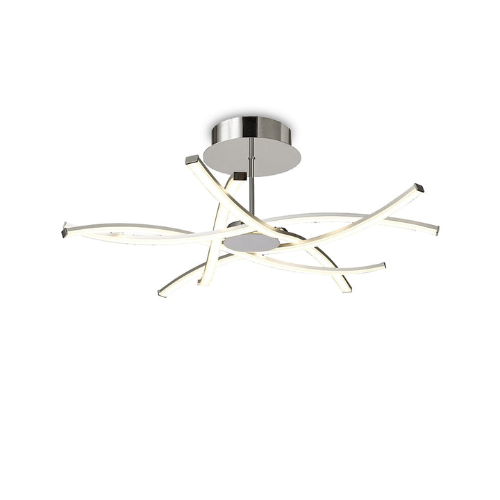 Mantra M6030 Aire Semi Flush 42W LED Silver/Frosted Acrylic/Polished Chrome