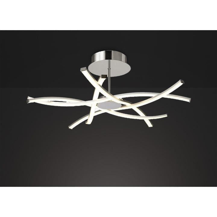 Mantra M6030 Aire Semi Flush 42W LED Silver/Frosted Acrylic/Polished Chrome