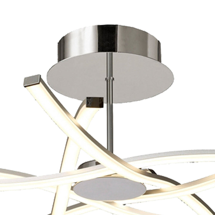 Mantra M6030 Aire Semi Flush 42W LED Silver/Frosted Acrylic/Polished Chrome