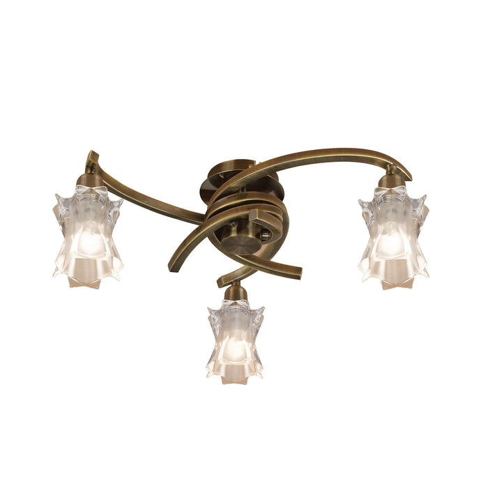 Mantra M8618AB/1 Alaska Ceiling 3 Light Antique Brass