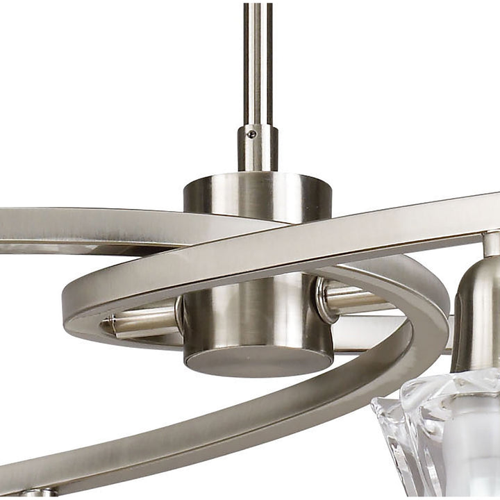 Mantra M8607/1 Alaska Pendant Convertible To Semi Flush 4 Light Satin Nickel