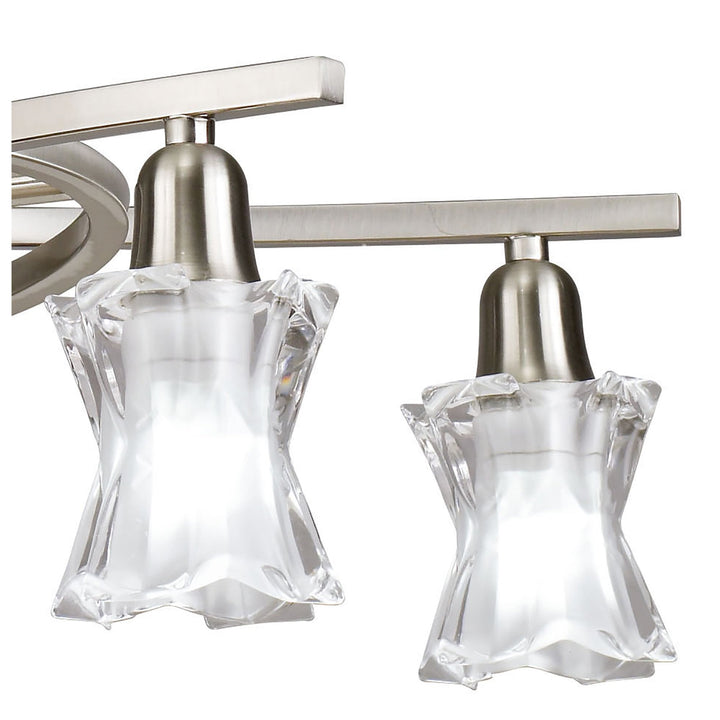 Mantra M8607/1 Alaska Pendant Convertible To Semi Flush 4 Light Satin Nickel