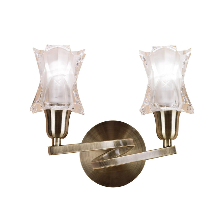 Mantra M8614AB/S/1 Alaska Wall Lamp Switched 2 Light Antique Brass