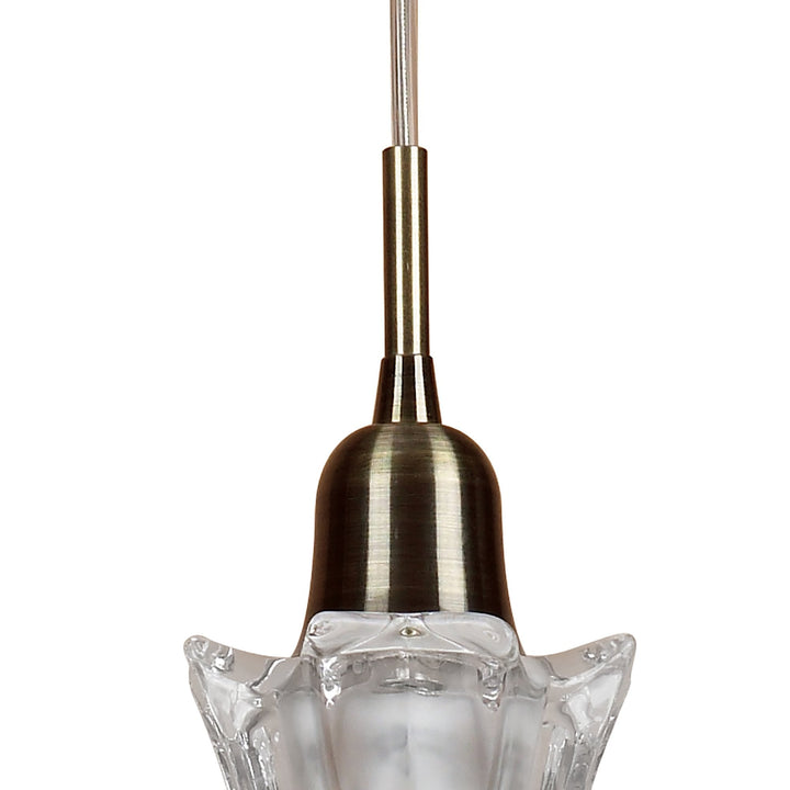 Mantra M8612AB/1 Alaska Pendant 1 Light Antique Brass