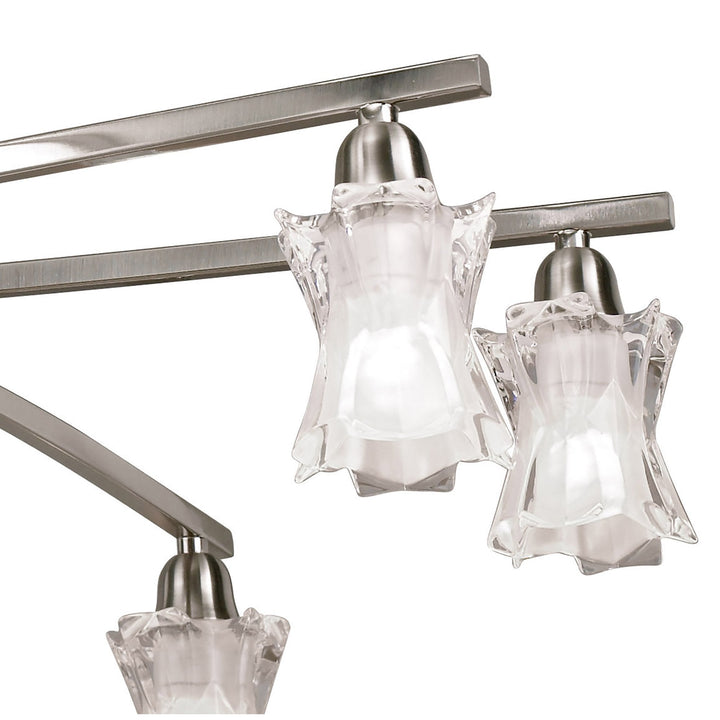 Mantra M8605/1 Alaska Pendant Convertible To Semi Flush 8 Light Satin Nickel