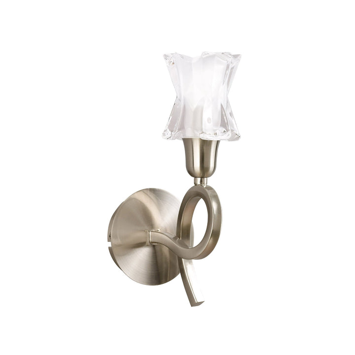 Mantra M8613/S/1 Alaska Wall Lamp Switched 1 Light Satin Nickel