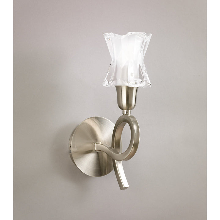 Mantra M8613/S/1 Alaska Wall Lamp Switched 1 Light Satin Nickel