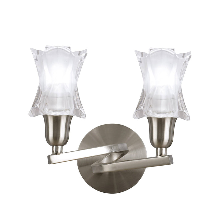 Mantra M8614/S/1 Alaska Wall Lamp Switched 2 Light Satin Nickel