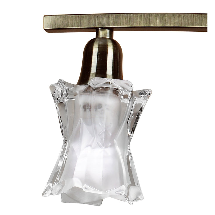 Mantra M8607AB/1 Alaska Pendant Convertible To Semi Flush 4 Light Antique Brass