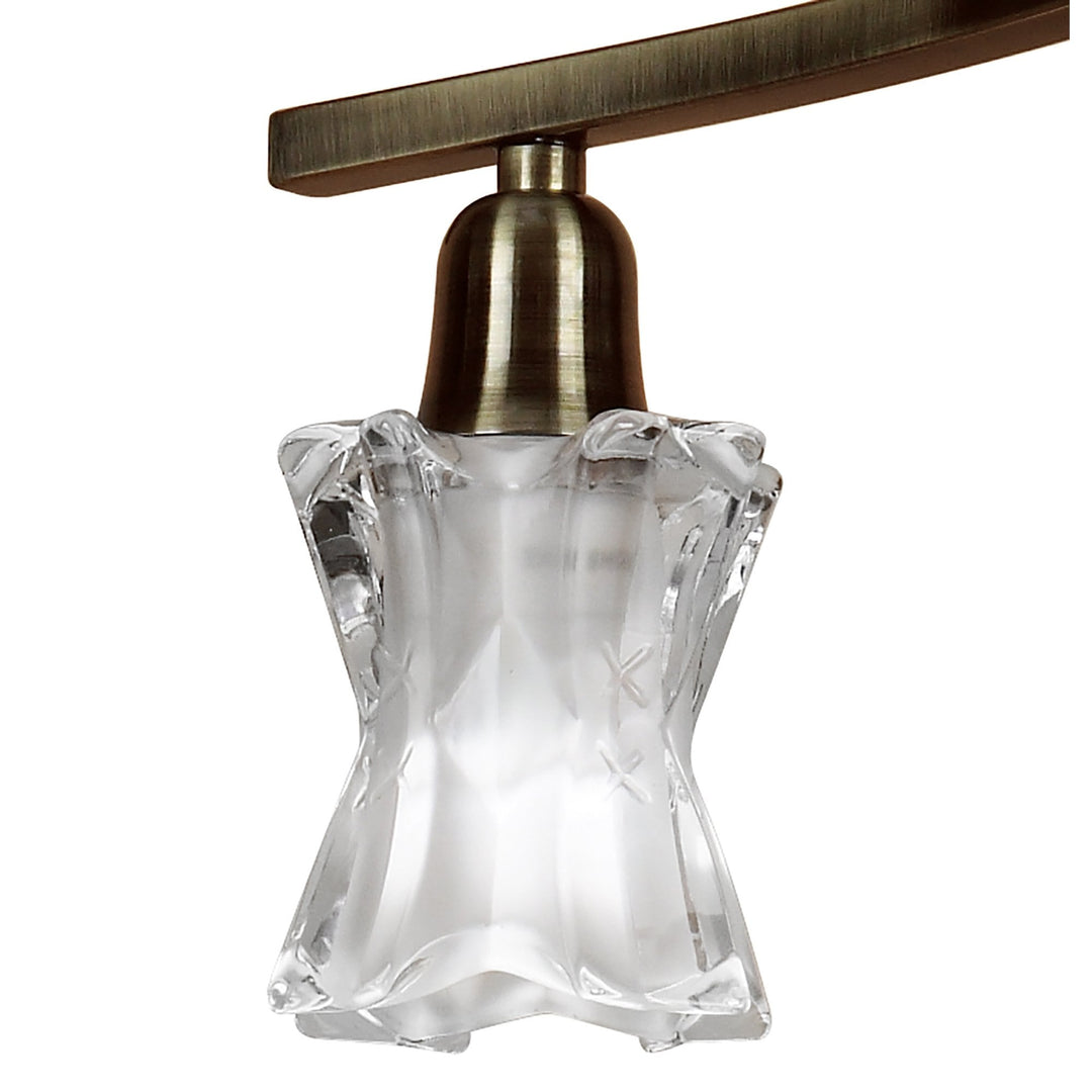 Mantra M8607AB/1 Alaska Pendant Convertible To Semi Flush 4 Light Antique Brass