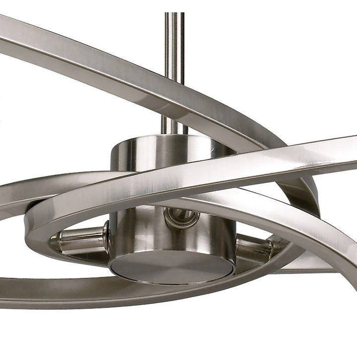 Mantra M8606/1 Alaska Pendant Convertible To Semi Flush 6 Light Satin Nickel