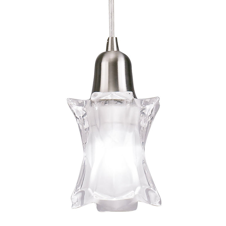 Mantra M8612/1 Alaska Square Pendant 1 Light Satin Nickel