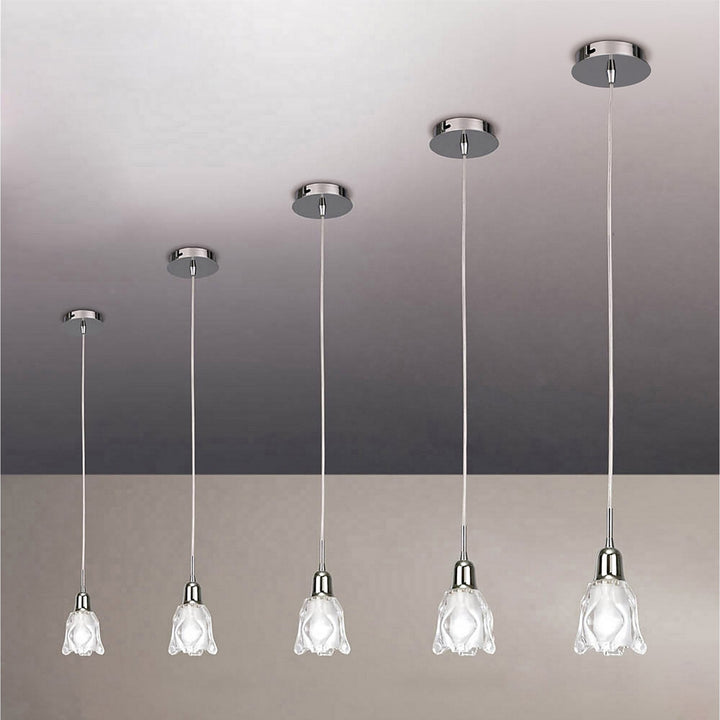 Mantra M8626/1 Amel Pendant 1 Light Polished Chrome