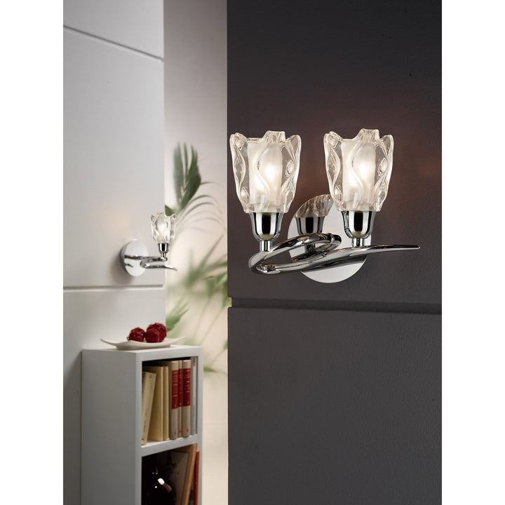 Mantra M8581/S/1 Amel Wall Lamp Switched 2 Light Polished Chrome