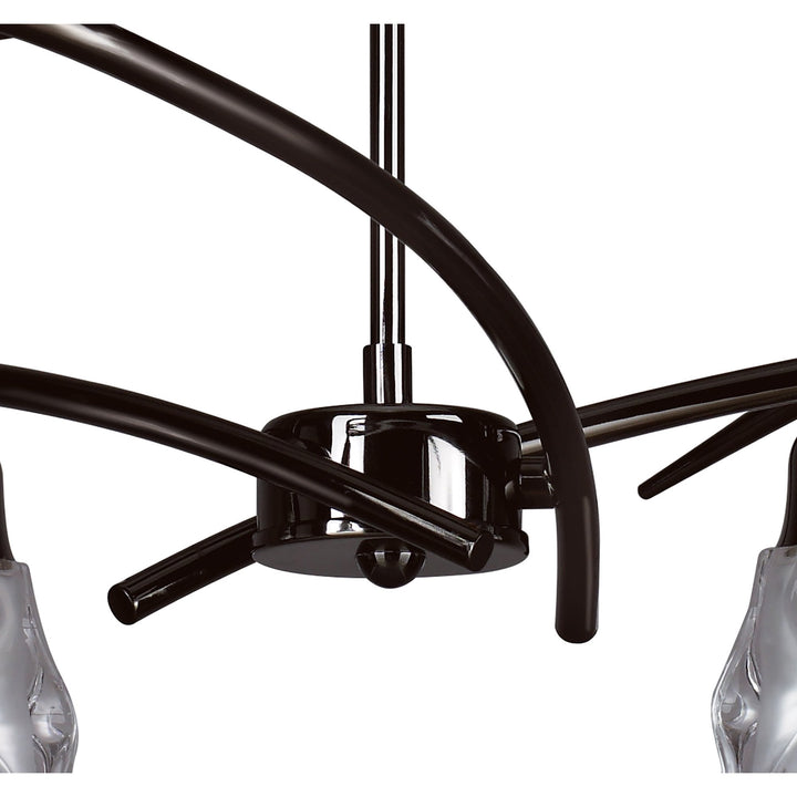 Mantra M8621BC/1 Amel Telescopic Convertible To Semi Flush 6 Light Black Chrome