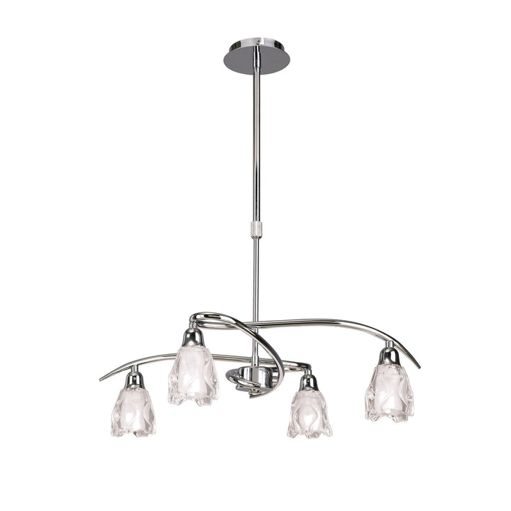 Mantra M8622/1 Amel Telescopic Convertible To Semi Flush 4 Light Polished Chrome