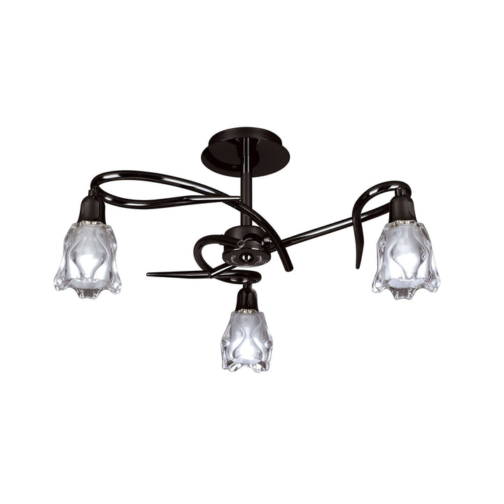 Mantra M8623BC/1 Amel Ceiling 3 Light Black Chrome