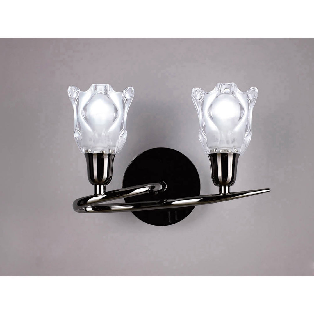 Mantra M8581BC/S/1 Amel Wall Lamp Switched 2 Light Black Chrome