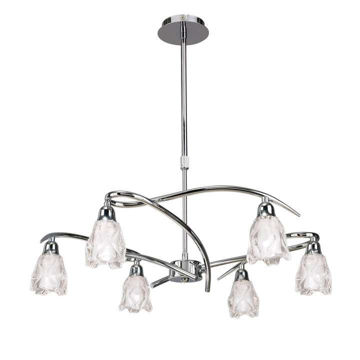 Mantra M8621/1 Amel Telescopic Convertible To Semi Flush 6 Light Polished Chrome