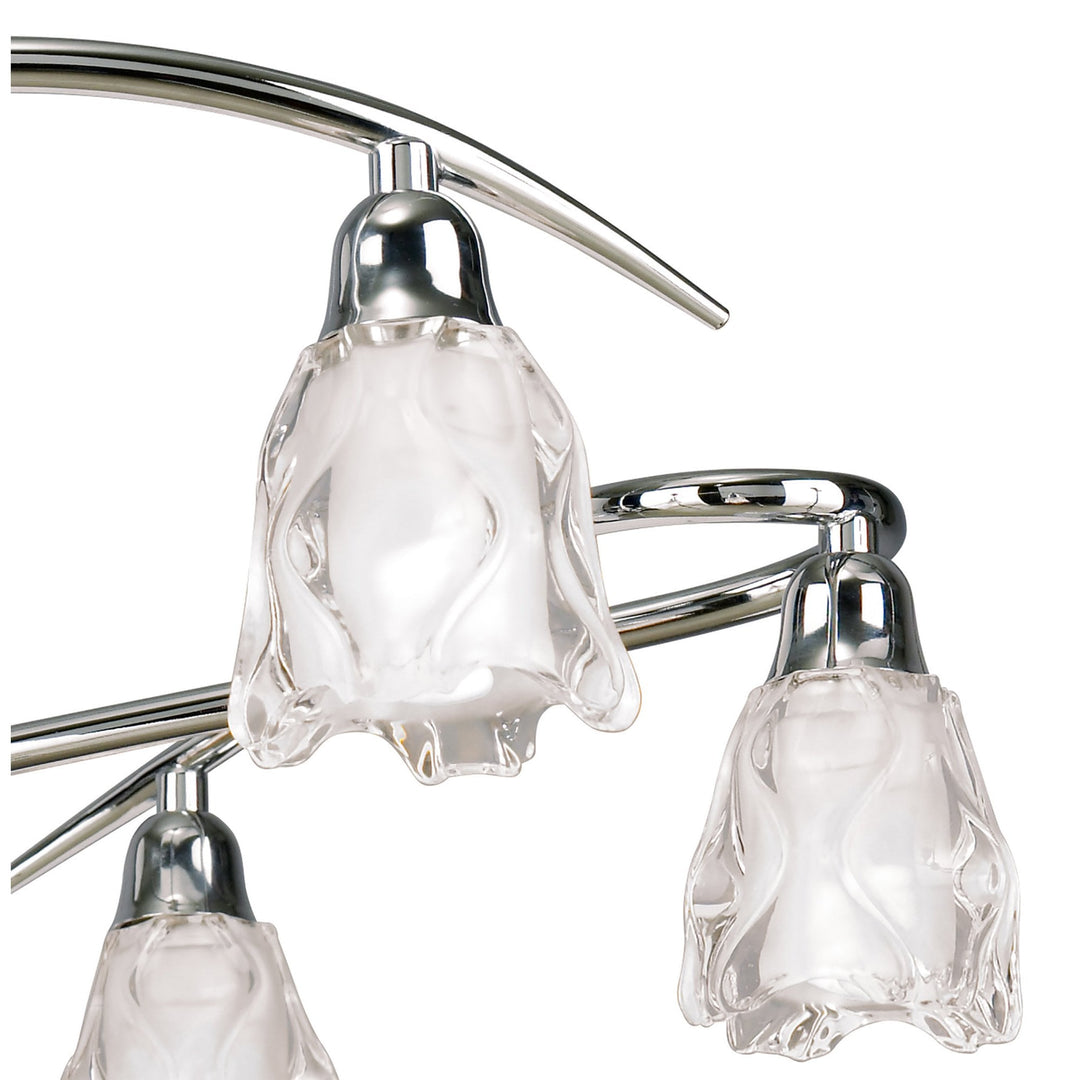 Mantra M8621/1 Amel Telescopic Convertible To Semi Flush 6 Light Polished Chrome