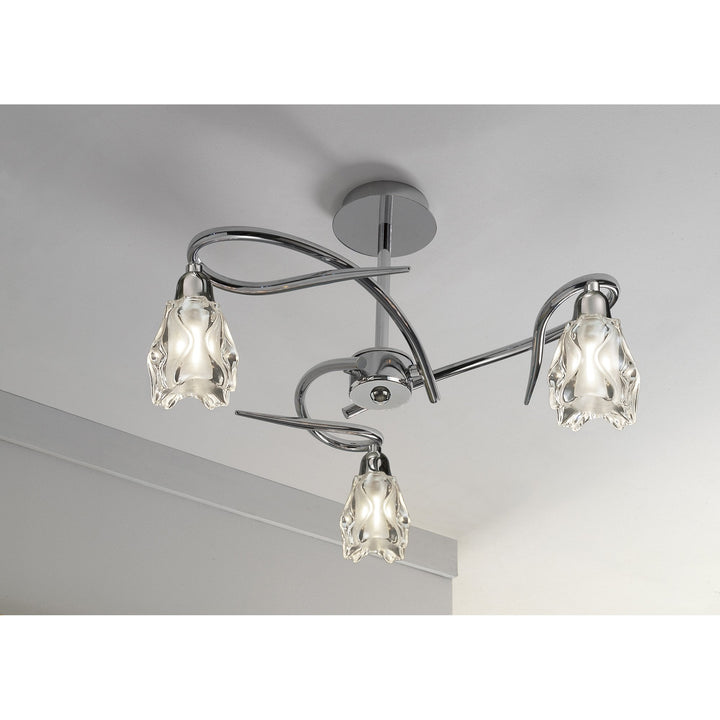 Mantra M0623 Amel Ceiling E14 3 Light Polished Chrome