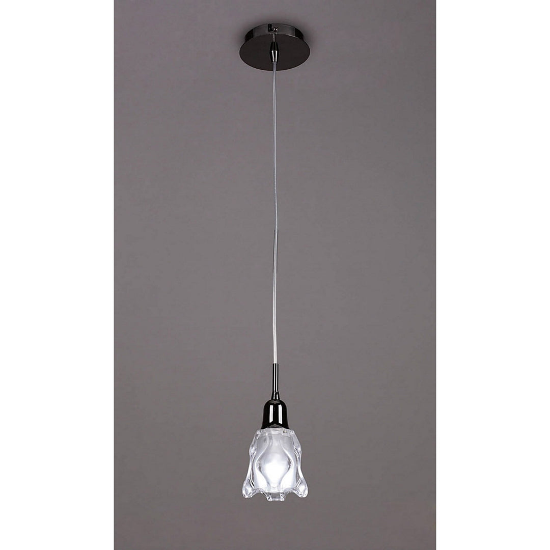 Mantra M8626BC/1 Amel Pendant 1 Light Black Chrome