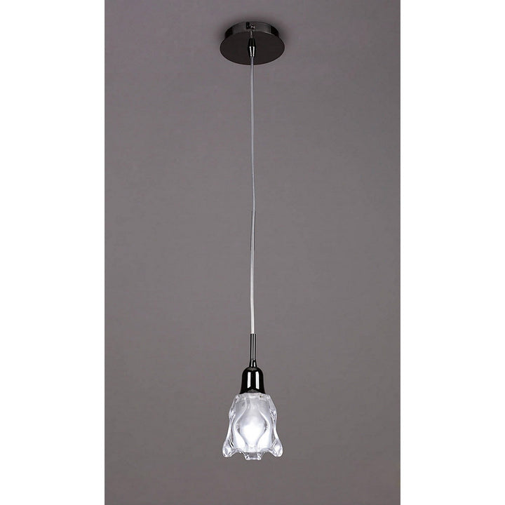 Mantra M8626BC/1 Amel Pendant 1 Light Black Chrome