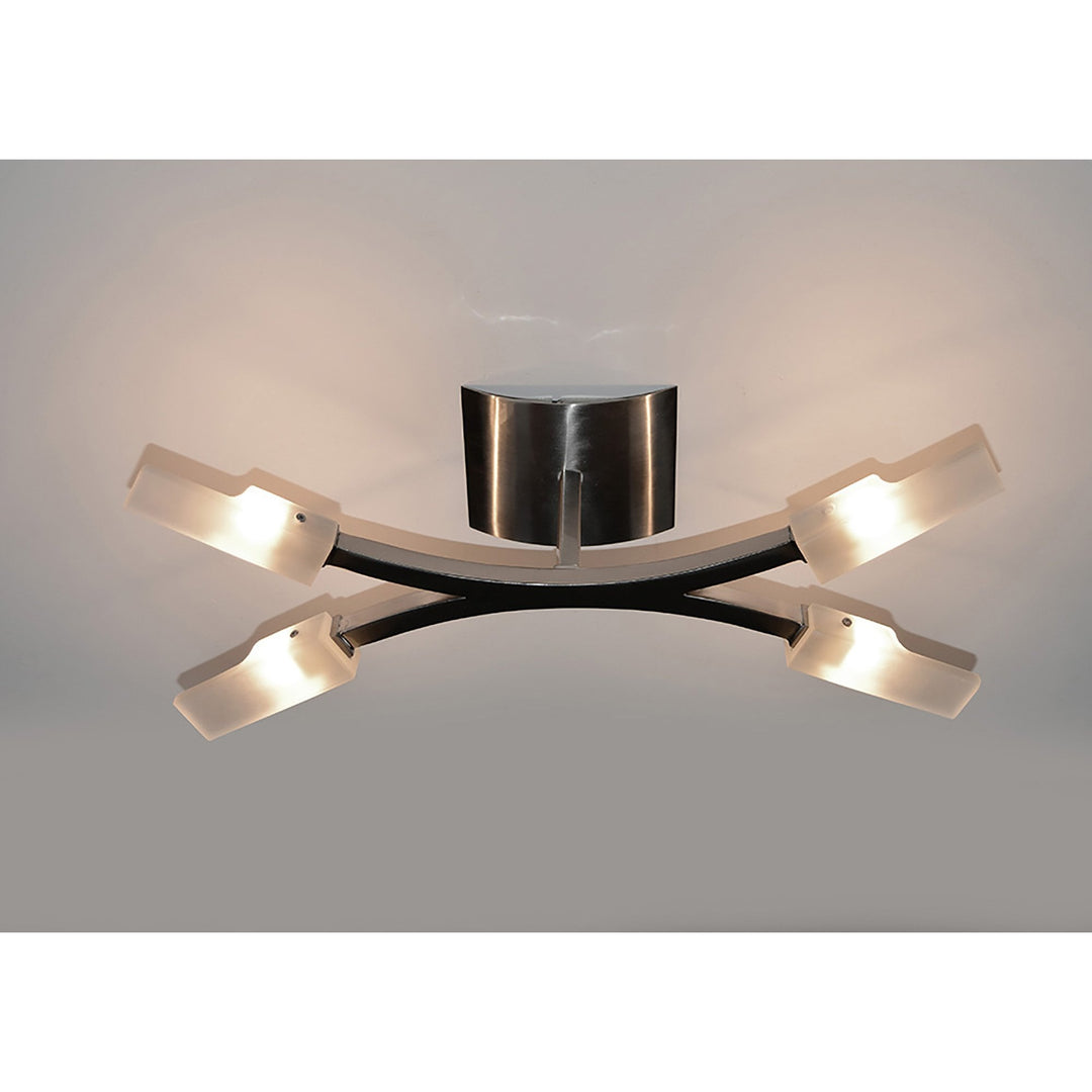 Mantra M37004 Arco Ceiling 4 Light G9 Satin Nickel