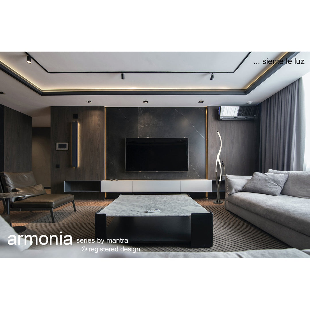 Mantra M6800 Armonia Floor Lamp 30W LED Titanium/Frosted Acrylic