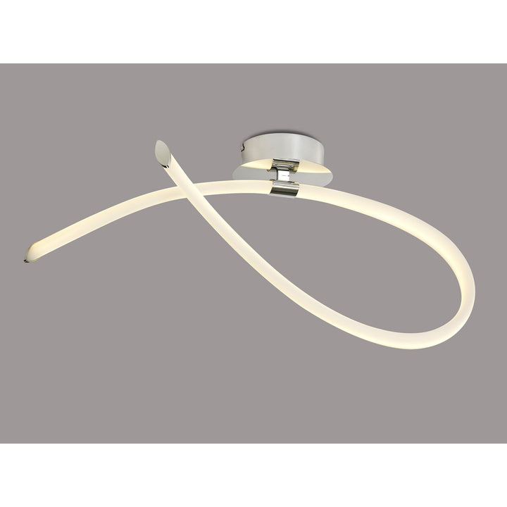 Mantra M6725 Armonia Semi Flush Medium Loop 25W LED Polished Chrome/Frosted Acrylic