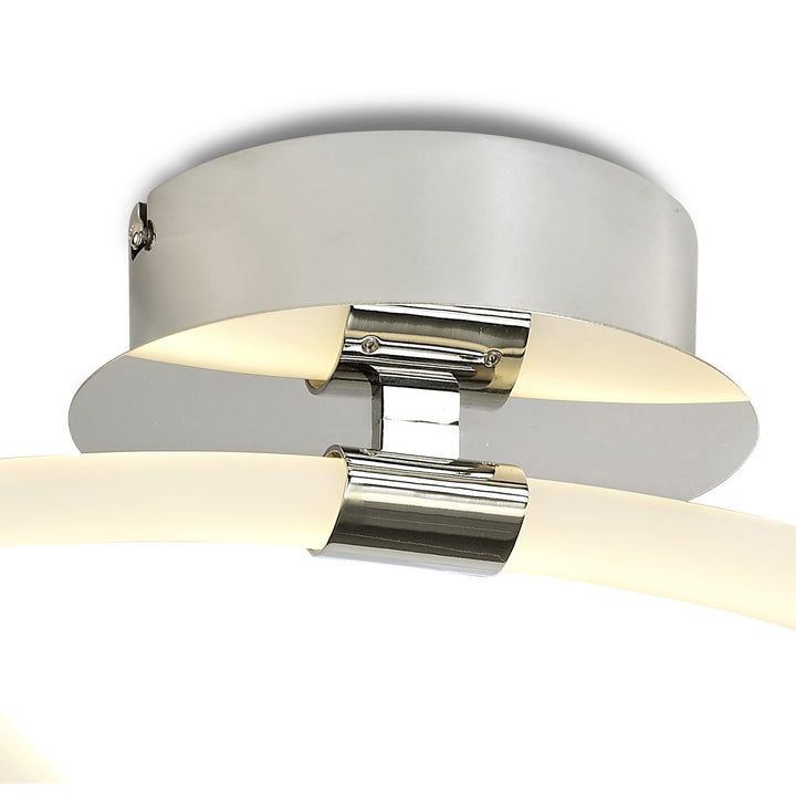 Mantra M6725 Armonia Semi Flush Medium Loop 25W LED Polished Chrome/Frosted Acrylic