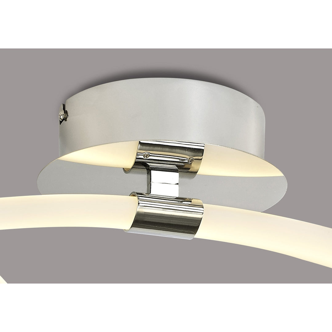 Mantra M6725 Armonia Semi Flush Medium Loop 25W LED Polished Chrome/Frosted Acrylic