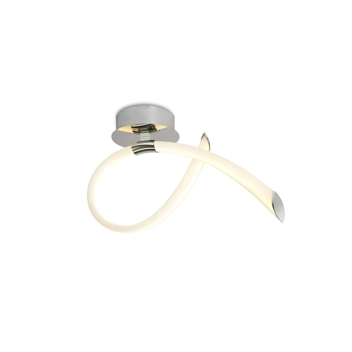 Mantra M6726 Armonia Semi Flush Small Loop 18W LED Polished Chrome/Frosted Acrylic