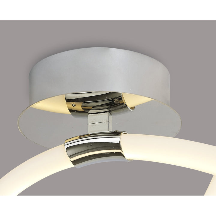 Mantra M6726 Armonia Semi Flush Small Loop 18W LED Polished Chrome/Frosted Acrylic