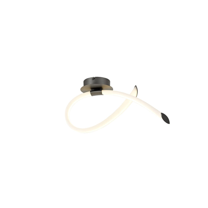 Mantra M6796 Armonia Wall Lamp Loop Dimmable 18W LED Titanium/Frosted Acrylic