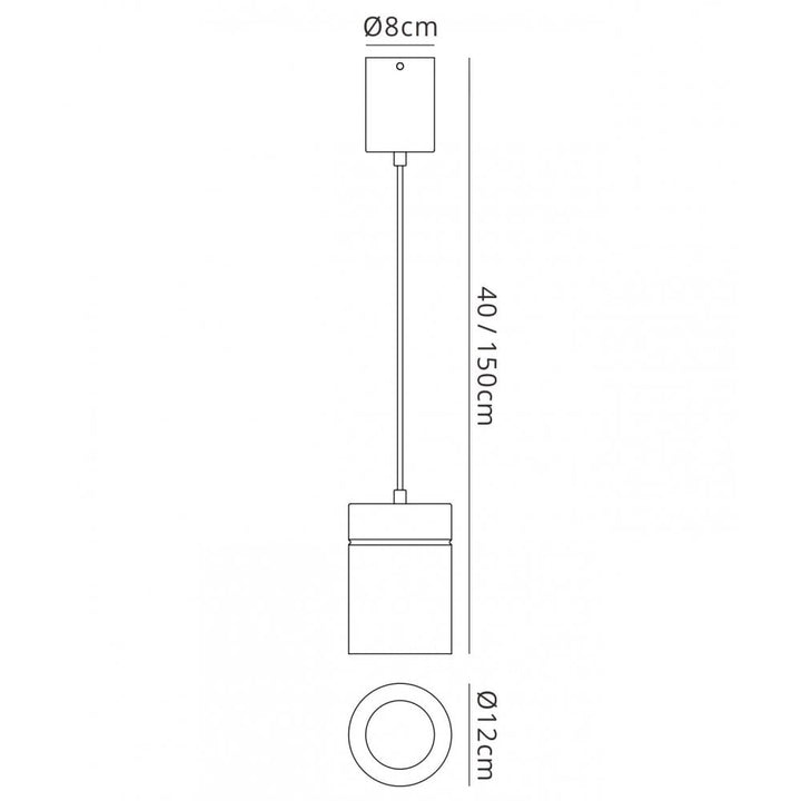 Mantra M5622 Aruba Pendant Large 12cm Round 1 x E27 Matt White